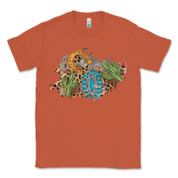 Copper horseshoe leopard gemstone cactus patch Classic Tee - AdoDesignShop