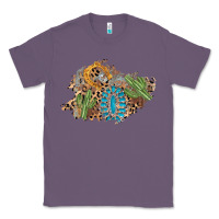 Lavender horseshoe leopard gemstone cactus patch Classic Tee - AdoDesignShop