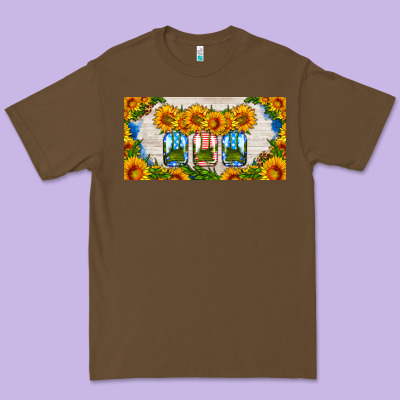 American Mason Jar Sunflower License Plate Premium Tee Designed By Hra Design Shop