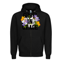Black Grow In Grace Zipper Hoodie - LillyAllenDesigns