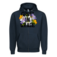 Navy Grow In Grace Zipper Hoodie - LillyAllenDesigns