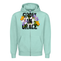 Seafoam Grow In Grace Zipper Hoodie - LillyAllenDesigns