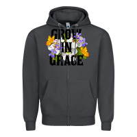 Smoke Grow In Grace Zipper Hoodie - LillyAllenDesigns