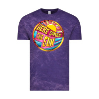 Cloud Purple Here comes the sun Vintage Tee - NancyCooperArtShop