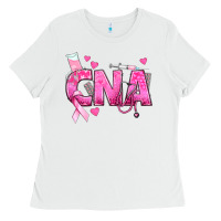 White Breast Cancer CNA Certified Nursing Assistant Ladies Tee - texasbilliewilder