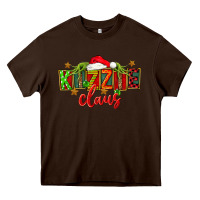 Chocolate Brown Christmas kizzie claus Heavy Core Tee - FaDigitalArtStudio