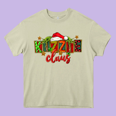 Christmas Kizzie Claus Heavy Core Tee Designed By Fadigitalartstudio