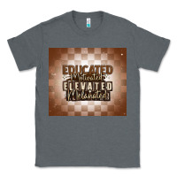 Charcoal Heather educated motivated elevated melanated Classic Tee - MaliasSmallBusiness
