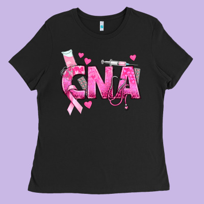 Breast Cancer Cna Certified Nursing Assistant Ladies Tee Designed By Texasbilliewilder