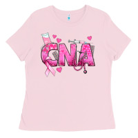 Bubblegum Pink Breast Cancer CNA Certified Nursing Assistant Ladies Tee - texasbilliewilder