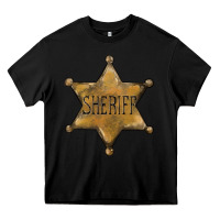 Black sheriff star Heavy Core Tee - BarkalooDesign
