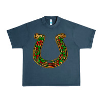 Midnight Navy Christmas Horseshoe Urban Heavy Tee - Jasminsmagicworld