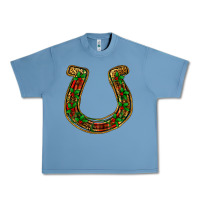 Pebble Blue Christmas Horseshoe Urban Heavy Tee - Jasminsmagicworld