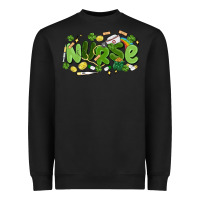 Black st.patrick's day nurse Heavyweight Sweatshirt - MaliasSmallBusiness