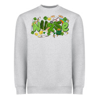 Heather Grey st.patrick's day nurse Heavyweight Sweatshirt - MaliasSmallBusiness
