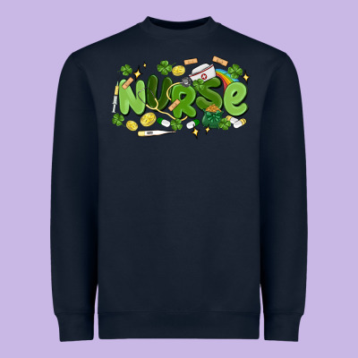 St.patrick's Day Nurse Heavyweight Sweatshirt Designed By Maliassmallbusiness