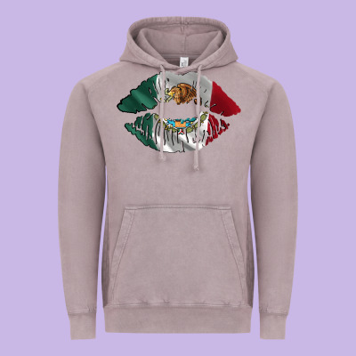 Mexico Lips Vintage Hoodie Designed By Adodesignshop
