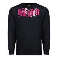 Black Fighter Breast Cancer Premium Sweatshirt - NancyCooperArtShop