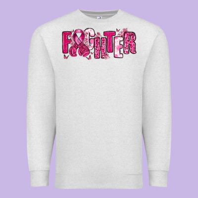 Fighter Breast Cancer Premium Sweatshirt Designed By Nancycooperartshop