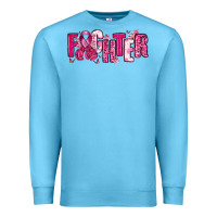 Ocean Blue Fighter Breast Cancer Premium Sweatshirt - NancyCooperArtShop