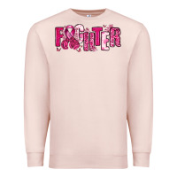 Pale Pink Fighter Breast Cancer Premium Sweatshirt - NancyCooperArtShop