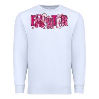White Fighter Breast Cancer Premium Sweatshirt - NancyCooperArtShop