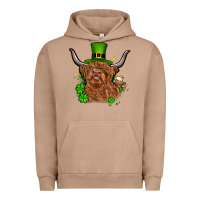 Pigment Burro St. Patrick's Day cow Urban Hoodie - OliviaCreatesArt