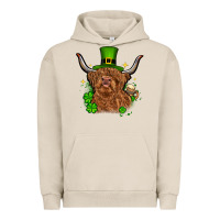 Pigment French Oak St. Patrick's Day cow Urban Hoodie - OliviaCreatesArt