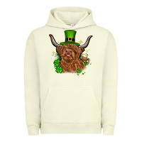 Pigment Pistachio St. Patrick's Day cow Urban Hoodie - OliviaCreatesArt