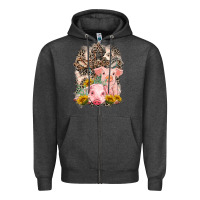 Western Pigs With Crosses Zipper Hoodie | Teevron