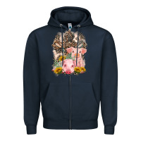 Navy Western Pigs with Crosses Zipper Hoodie - LillyAllenDesigns