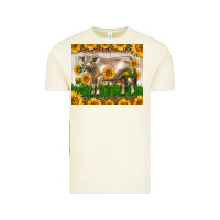 Vintage Arctic Western Charolais Bull With Sunflowers Vintage Tee - LillyAllenDesigns