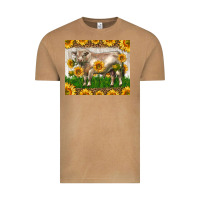 Vintage Camel Western Charolais Bull With Sunflowers Vintage Tee - LillyAllenDesigns