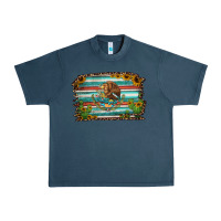 Midnight Navy cactus turquoise serape leopard mexican flag Urban Heavy Tee - Jasminsmagicworld
