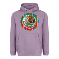Lavender Mexico Coat of Arms Heavyweight Hoodie - texasbilliewilder