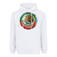 White Mexico Coat of Arms Heavyweight Hoodie - texasbilliewilder