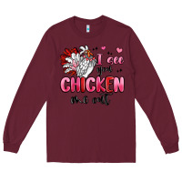 Burgundy i see you chicken out Long Sleeve Tee - MaliasSmallBusiness