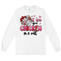 White i see you chicken out Long Sleeve Tee - MaliasSmallBusiness