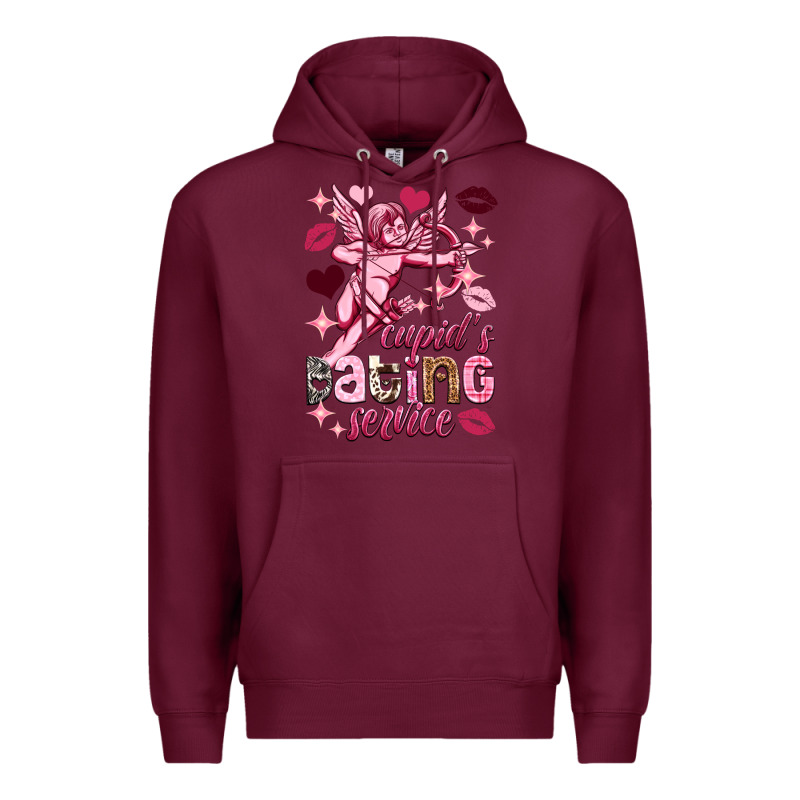 Cupid's Dating Service Valentine's Day Premium Hoodie by HowdyJamesFarm | Teevron