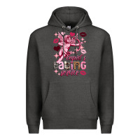 Charcoal Heather Cupid's dating service Valentine's Day Premium Hoodie - HowdyJamesFarm