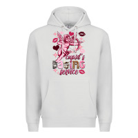 Dove Grey Cupid's dating service Valentine's Day Premium Hoodie - HowdyJamesFarm