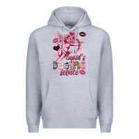 Heather Grey Cupid's dating service Valentine's Day Premium Hoodie - HowdyJamesFarm