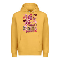 Mustard Cupid's dating service Valentine's Day Premium Hoodie - HowdyJamesFarm