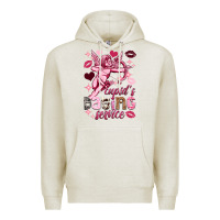Oatmeal Heather Cupid's dating service Valentine's Day Premium Hoodie - HowdyJamesFarm