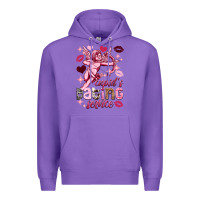 Purple Cupid's dating service Valentine's Day Premium Hoodie - HowdyJamesFarm