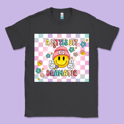 A Little Bit Dramatic Retro Classic Tee Designed By Maliassmallbusiness