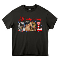 Asphalt All American girl with cowgirl Heavy Core Tee - Neo Western
