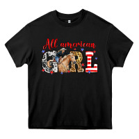 Black All American girl with cowgirl Heavy Core Tee - Neo Western