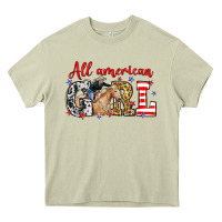 Mossy All American girl with cowgirl Heavy Core Tee - Neo Western