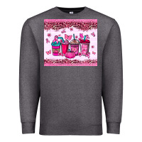 Charcoal Heather Breast Cancer coffee cups Premium Sweatshirt - NancyCooperArtShop
